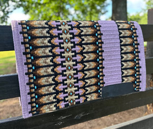 Couverture de selle en laine de conception néo-zélandaise faite à la main tapis de selle en laine pour Western Show Horse taille standard neuve et inutilisée - Product Image 4