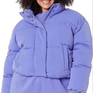 Haute qualité grande taille femmes Crop Puffer veste résistant à l'eau isolé matelassé manteau bas prix toile hiver haute rue - Product Image 1