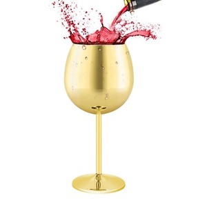 Vente en gros 500ml boule en acier inoxydable gobelet qualité durable Design Vintage Cocktail verre à vin véritables acheteurs en vrac - Product Image 1