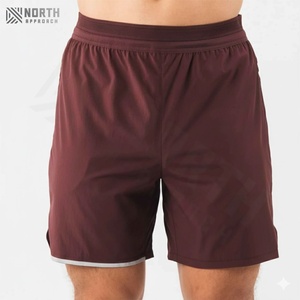 Shorts de sport pour homme personnalisés avec logo, coton premium, séchage rapide, fermeture à cordon, fitness, course à pied, écologiques, décontractés, sport - Product Image 2
