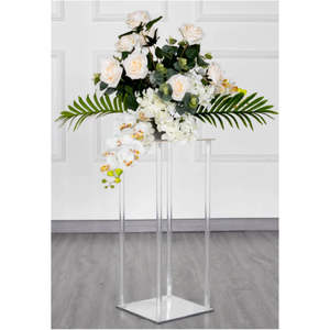 Ensemble de vases à fleurs en cristal acrylique de qualité supérieure, vase à bourgeons décoratif élégant à un seul trou, cadeaux de mariage personnalisés et décoration de table pour anniversaire - Product Image 6