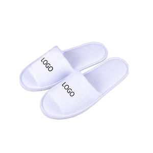 Pantuflas Planas Abiertas con Suela Antideslizante para Spa y Hotel, Lavables, de Algodón para Habitación de Huéspedes, Calzado Interior para Viajes de Negocios y Vuelos - Product Image 3