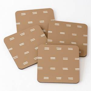 High on Demand Coasters Fashionable <b>Wooden</b> Coasters for Hot/Cold Beverages Decorative Coaster Set for Dining/Tea/Coffee Table - Product Image 1