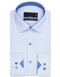 Chemise décontractée blanche ajustée personnalisable, coupe slim, élégante, anti-froissement, avec logo personnalisé, étiquette en tissu, col carré, respirante - Product Image 2