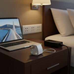 HK UK White Travel <b>Power</b> <b>Adapter</b> - Product Image 3