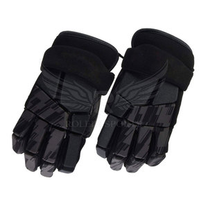 Gants de hockey sur glace en cuir de haute qualité, durables et rembourrés, design à doigts complets, sangle de poignet réglable, fermeture à lacets, protection UV - Product Image 4