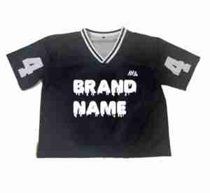Best-Selling Custom Vintage Oversized T-Shirt American Football Wear Unisex Street Style Boxy Mesh <b>Cropped</b> Jersey Oversized Fit - Product Image 3