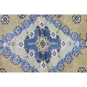 Alfombra de 2.8x5.4 pies, Alfombra Turca Vintage, Alfombra Ikat Azul - Product Image 5