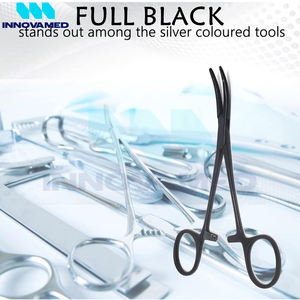 ชุดเครื่องมือผ่าตัดด้วยตนเองอเนกประสงค์สแตนเลสสีดำคีมล็อกห้ามเลือดยุงรองรับออนไลน์นำมาใช้ใหม่ได้ - Product Image 5