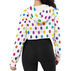 Personalizar su propio diseño Mujeres Crop Top Sudaderas con capucha Tallas grandes Superventas Mujeres Crop Top Sudaderas con capucha - Product Image 4