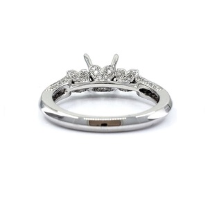 Bijoux fins, brillants, de haute qualité, or blanc 18 carats, diamant véritable, forme ronde, jolie bague halo pour mariage et fête - Product Image 3