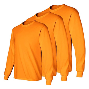 New Design High Visibility Security Safety Basic Long Sleeve Cotton Unisex <b>T</b> <b>Shirt</b> OEM Custom Logo Outdoor Night Workwear - Product Image 5