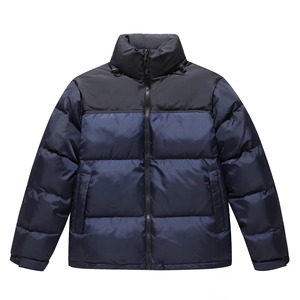 Veste polaire à blocs de couleurs contrastées Manteau d'hiver de haute qualité Vente en gros Logo de broderie personnalisé Vestes en duvet OEM/ODM - Product Image 4