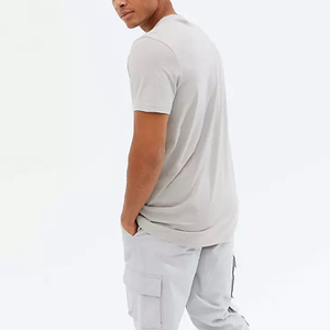 Camisetas con cuello redondo para hombre, camisetas holgadas baratas de algodón peinado con logotipo personalizado, ropa de verano al por mayor, camisetas blancas en blanco - Product Image 2