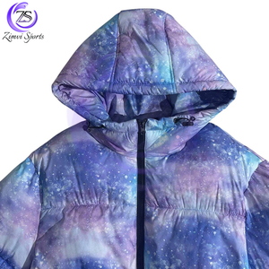 OEM ODM Service 2025 Bon Fournisseur Durable Ciel Étoilé Tie-Dye Motif à Capuche à Manches Longues Décontracté Manteau Rembourré Automne Hiver - Product Image 5