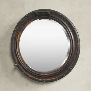 Nouvel arrivage de miroir à hublot nouveau miroir à hublot en métal pour la décoration de la maison nouveau miroir mural en gros bon marché - Product Image 2