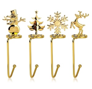 Soportes de calcetín de Navidad para manto Juego de 4, perchas de calcetín ponderadas para ganchos de calcetín de repisa para decoración de Navidad (Plata) - Product Image 3