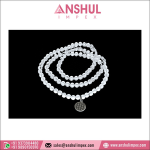 Wholesale Selling Clear Quartz <b>Healing</b> Mala <b>Bracelet</b> 108 Natural Crystal Beads for Meditation Jewelry - Product Image 1