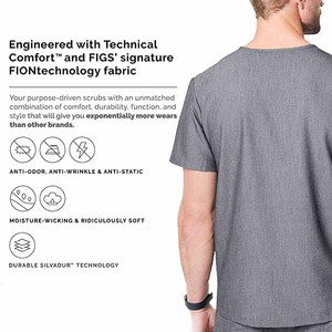 Conjuntos de uniformes médicos para hombre, uniformes médicos cómodos de Color gris - Product Image 2