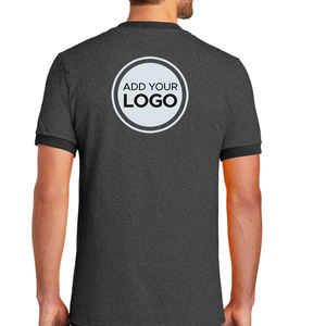 Camiseta de Algodón con Cuello Redondo, Camisetas Ringer Triblend - Product Image 4