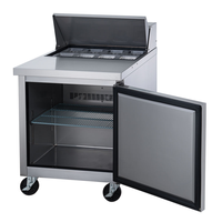 Réfrigérateur-congélateur de comptoir pour salades, pizzas, méga-bar, sandwichs, avec porte simple ou double, certifié CE ETL, table de préparation