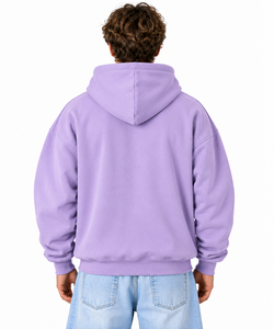 เสื้อฮู้ดดี้ผู้ชายไซส์ใหญ่ สีลาเวนเดอร์ ผ้าฟลีซ สีพื้น ดีไซน์กระเป๋าแบบลำลอง เสื้อกันหนาวสำหรับฤดูหนาว ODM โพลีเอสเตอร์/คอตตอน - Product Image 2