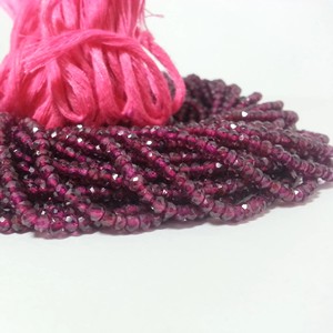 3มม. 4มม. สีชมพูธรรมชาติ hyderabadi GARNET เหลี่ยมเพชรพลอยเพชรพลอยลูกปัดเส้นกึ่งมีค่าสำหรับเครื่องประดับทำสร้อยคอสร้อยข้อมือ - Product Image 1