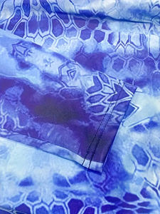 เสื้อตกปลามีฮู้ดพิมพ์ลายดอกไม้สำหรับผู้ชายฤดูร้อนบริการ OEM ออกแบบโลโก้ตามสั่งระบายอากาศได้ UPF 50สีฟ้า - Product Image 4