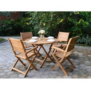 Modern Teak Wooden <b>Folding</b> <b>Chair</b>-Waterproof & Durable for Outdoor Use - Product Image 3