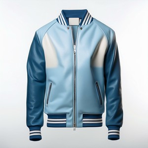 Blouson bombardier de baseball de haute qualité pour hommes veste universitaire personnalisée Chicago Design lettre toile coupe-vent doublure en laine collée - Product Image 5