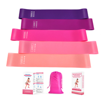 Bandas de ejercicio de Fitness de entrenamiento ecológico de 5 niveles, juego de bandas de resistencia de látex 100%, entrenamiento de fuerza, Yoga, Pilates