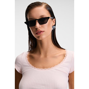 ETHIQUET HANIFFIS Blouse fine à manches longues et col rond pour femme - Product Image 3