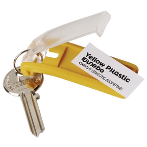Yellow <b>Plastic</b> <b>Key</b> <b>Ring</b> Durable and Convenient <b>Key</b> Clip - Product Image 3