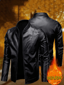 Custom Men's Fashion Calf Skin <b>Leather</b> Motorcycle Bomber <b>Jacket</b> Waterproof Streetwear Black Finished Processing - Product Image 6