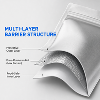 Op maat bedrukte aluminiumfolie stand-up pouch, food grade Mylar zak voor chips en snacks, met hersluitbare zip.
