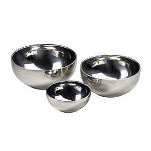Tazón para servir comida martillada de acero inoxidable con asas de cuero, tazón para mezclar de forma redonda para uso doméstico en la cocina - Product Image 6