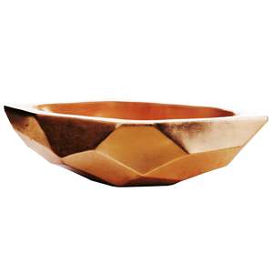 Bol de service en résine décoratif de style antique moderne, fabriqué à la main, poli, d'origine indienne, écologique, compatible lave-vaisselle - Product Image 1