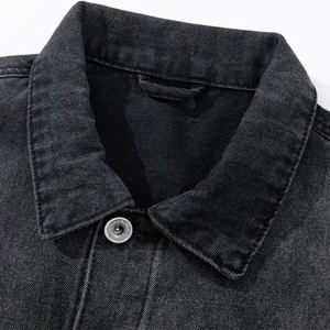 Ropa de diseñador de alta calidad, pantalones vaqueros y chaqueta para hombre, chaqueta vaquera personalizada desgastada de manga larga con botones de gran tamaño para hombre - Product Image 5