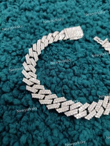 เครื่องประดับฮิปฮอประดับพรีเมี่ยมยอดนิยม10มม. 8นิ้วกำไลข้อมือคิวบา VVS เพชรโมอิสซาไนท์สำหรับผู้ชาย - Product Image 6