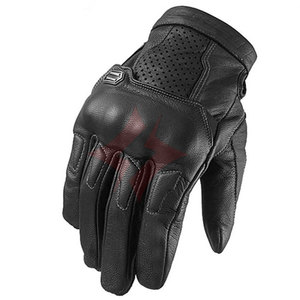 Guantes Flash Gear Racer de alta calidad Guantes de moto de cuero con puño corto Premium para hombres Guantes de motorista duraderos Fabricante - Product Image 1