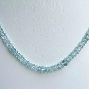 Excellente qualité or brin 5mm 6mm naturel aigue-marine perles de pierres précieuses à facettes Rondelle perles de pierres précieuses 925 bijoux en argent vente - Product Image 3