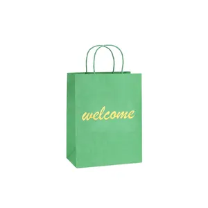 Best Price Luxury Pink Packing Paper Bags Custom Welcome Logo Gift Packaging Paper Bag From India