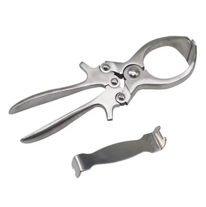 Herramientas para ganado Acero inoxidable sin sangre Cerdo Oveja Abrazadera de castración Herramienta de castración Fórceps de castración Animales de granja - Product Image 1
