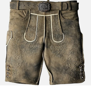 Short bavarois Ledhosen Oktoberfest Lederhosen pour hommes Design personnalisé Dernier pantalon bavarois allemand - Product Image 1