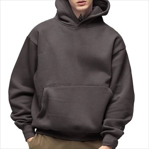 Sweat à capuche pour homme en molleton 100% coton mélangé, coupe épaules tombantes, uni, respirant, service OEM, lot de 2, délavé à l'acide, collection Printemps - Product Image 3