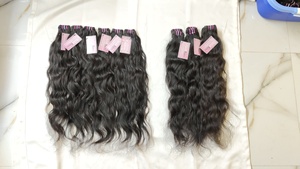 Paquetes de cabello humano de textura ondulada de 28 pulgadas indio crudo sin procesar, cutícula alineada, trama de ondas naturales, precio de proveedor Chennai - Product Image 4