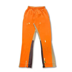 OEM Vente en gros Conception de bande de roulement Logo personnalisé Pantalon évasé Streetwear Pantalon évasé à rayures surdimensionné avec poches latérales Pantalon évasé de haute qualité pour hommes - Product Image 4