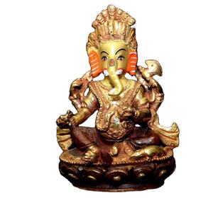 Statues de Ganesh antiques de haute qualité, bronze, artisanat indien, décoration d'intérieur, statue de qualité de collection, art en métal en laiton, moulage - Product Image 5