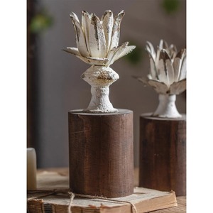 Porte-bougie en bois en forme de fleur artistique pour la décoration de la maison, magnifique présentoir pour la chambre à coucher et le salon, en provenance d'Inde - Product Image 3