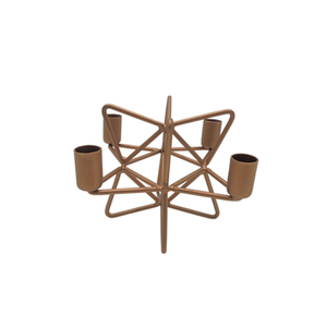 Portavelas de Adviento de Metal de hierro al por mayor a granel más vendido acabado marrón para decoración de iluminación de fiesta de Navidad en casa - Product Image 1